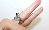 Vintage style ring black onyx SILVER 925 gold plated