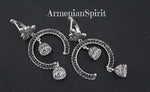 Armenian jewelry Earrings ring Sterling silver 925 filigree jewelry with bells