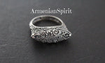 Armenian jewelry Earrings ring Sterling silver 925 filigree jewelry with bells
