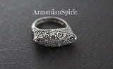 Armenian jewelry Earrings ring Sterling silver 925 filigree jewelry with bells