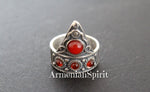 Thumb ring finger cover Adjustable with quartz Ethnic Sterling SILVER 925