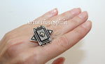 Ring rectangle Adjustable Armenian handmade rings Sterling 925