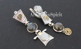 Earrings and ring labradorite moonstone SILVER 925