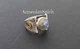 Earrings and ring labradorite moonstone SILVER 925