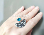 Semi circle earrings silver 925 women jewelry Oxidized black