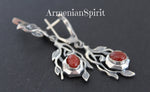 Carnelian natural SET Silver 925 Long Earrings and ring
