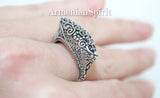 Armenian jewelry Earrings ring Sterling silver 925 filigree jewelry with bells