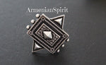Ring rectangle Adjustable Armenian handmade rings Sterling 925