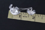 Armenian alphabet Double ring red stones Silver 925 Adjustable