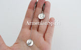 Tigran Mets Armenian earrings very long dangle with chain SILVER 925