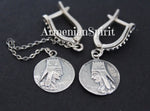 Tigran Mets Armenian earrings very long dangle with chain SILVER 925