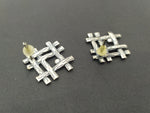 Earrings lightweight Sterling silver studs modern style