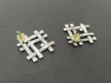 Earrings lightweight Sterling silver studs modern style