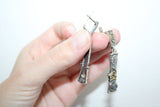 Earrings ring jewelry set labradorite blue Silver 925 gold plated