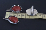 Real red coral Ring and earrings STERLING SILVER 925 gemstone Armenian jewelry