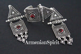 Earrings and ring Sterling silver 925 Lightweight with red stone