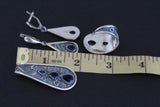 Very big pendant Sterling silver 925 Blue lab sapphire