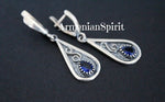 Very big pendant Sterling silver 925 Blue lab sapphire