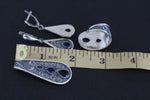 Drop earrings Sterling silver 925925 Blue sapphire Bohemian dark blue earrings