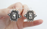 Ring rectangle Adjustable Armenian handmade rings Sterling 925