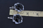 Black onyx round earrings SILVER 925 jewelry
