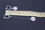 Tigran Mets Armenian earrings very long dangle with chain SILVER 925