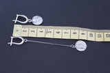 Tigran Mets Armenian earrings very long dangle with chain SILVER 925