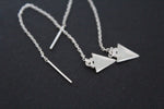 Very long chain earrings sterling silver 925 Armenian handmade
