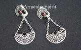 Armenian alphabet earrings Sterling silver 925 jewelry with letters