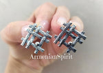 Earrings lightweight Sterling silver studs modern style