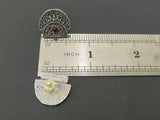 Earrings lightweight Sterling silver studs red stone Armenian