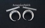 Ethnic stud earrings Sterling silver 925 Armenian jewelry