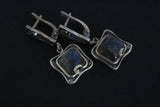 Set labradorite Earrings ring Sterling silver 925 gold plated details