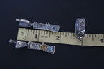 Earrings ring jewelry set labradorite blue Silver 925 gold plated