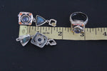 Earrings labradorite blue gem Silver 925 gold jewelry