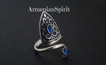 Sterling 925 silver ring Adjustable CHOOSE blue or red quartz stone
