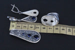 Very big pendant Sterling silver 925 Blue lab sapphire