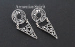 Small earrings lightweight Sterling silver studs Armenian