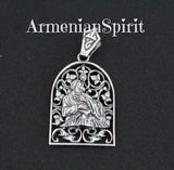 Saint Mesrop Mashtots portrait Pendant Sterling silver 925