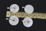Armenian letter Pendant necklace WITH CHAIN ceramics white Gilded silver 925