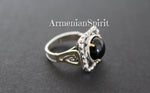 Earrings Natural black onyx square gold plated SILVER 925