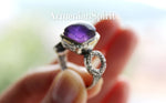 Lapis lazuli blue CHOOSE earrings and ring SET Silver 925