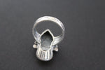 Silver 925 jewelry ring Yellow Jadeite Gold plated
