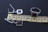 Earrings and ring Silver 925 natural garnet Armenian jewelry set