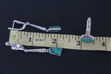 Armenian Silver 925 Earrings and ring Green malachite gemstone