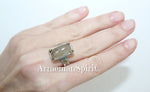 Earrings Beige Venus hair gemstone beige Silver 925 gold plated