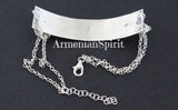 Men bracelet Armenian prayer sterling silver 925 on chain