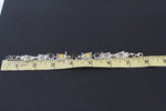 Bracelet Sterling silver 925 garnet jadeite gemstones gold plated parts