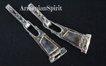 Set labradorite blue Silver 925 gold plated jewelry Earrings
