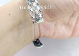 Bracelet Sterling silver 925 Cuff with natural onyx